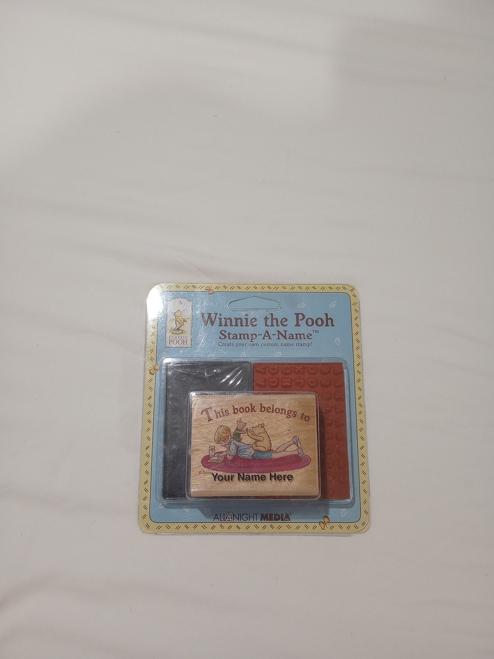Winnie the Pooh "This Book Belongs To" Stamp-A-Name Stamp